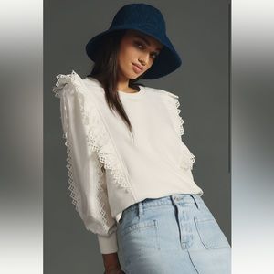 Ivory ruffle sleeve top